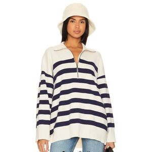 XS Free People coastal Stripe Pull Over